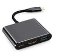 Miniatyrbild 1 av 3: 3 in 1 Adapter USB Type C Hub USB-C Dock