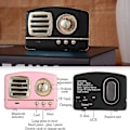 Pikkukuva 4 / 4: Kannettava Bluetooth Retro -kaiutin, langaton mini vintage -kaiutin rikkaalla bassolla, stereo