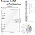 Miniatyrbild 3 av 4: 2 Pcs A5 Clear Soft Pvc Notebook Cover, Refillable Paper Pvc Binder, Loose Leaf