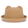 Pikkukuva 1 / 4: Vanhempi-lapsi Bowler-villahuopa, Fedora-hatut Cat ear camel 57cm