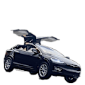 Pikkukuva 1 / 5: 1:24 Tesla Model X Metalliseosautomalli Painevalettu Metallinen Leluajoneuvo Black