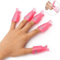 Miniatyrbillede 1 af 4: 10 stk. Plast Akryl Neglekunst Soak Off Hætte Klips UV Gel Polish Fjerner Wrap Værktøj