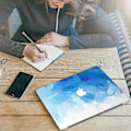 Miniatyrbild 5 av 5: Creative Hard Shell & Keyboard Cover Compatible With Macbook Pro13 Blue smear