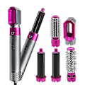 Miniatyrbild 1 av 4: 5 In 1 Hair Electric Hair Styler Hair Dryers Curler Straighteners Blow Dryer Brush Dry Set Rose EU