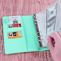 Miniatyrbild 3 av 5: A6 Pu Leather Budget Binder Refillable 6 Ring Notebook Binder For A6 Refill Paper green