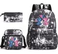 Lilo & Stitch Backpack Three-piece Set School Bag love-thunder black