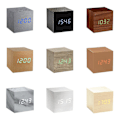 Miniatyrbild 2 av 4: Gingko Cube Led Click Clock Alarm Clock With Sound Activation (time, Date & Temperature) Various Colours A10 Black and red