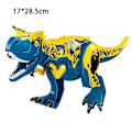 Miniatyrbild 1 av 3: Jurassic Dinosaur World Series Building Blocks Triceratops  Big Figures|blocks Blue carnotaurus
