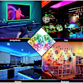 Miniatyrbild 3 av 4: App-gesteuertes Led-streifenlicht, 5050 Rgb-led-streifenlicht Mit Fernbedienung, Synchronisieren Mit Musikrhythmus Und Timer-funktion, Led-band Fr Sch