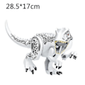 Miniatyrbild 1 av 3: Jurassic Dinosaur World Series Building Blocks Triceratops  Big Figures|blocks White tyrannosaurus