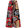 Pikkukuva 2 / 3: Naisten Hippie Löysät Leveälahkeiset Patchwork Boho Joogahousut Red 4XL