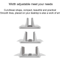 Miniatyrbillede 2 af 4: Laptop Stand, Vertikal Laptop Stand Justerbar Stand Til Macbook / Notebook / Surface Pro Og Ipad, Sølv