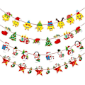 Miniatyrbild 1 av 5: 3/4/5 Pieces Christmas Banners Flags Paper Hanging Bunting Garl 4 3PCS