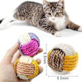 Miniatyrbild 2 av 4: 4pcs Interactive Cat Sisal Ball Sisal Ball Pet Cat Foam Ball Sisal Ball Random Color Suitable