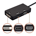 Miniatyrbilde 3 av 3: Mini Displayport Thunderbolt Hann til DVI-D HDMI VGA Adapter Konverter 4k 1080p