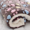 Miniatyrbild 2 av 3: Puppy Pet Blanket Cat Dog Bed Mattress Kennel Cosy Soft Warm Crate Mat Multicolor Footprint 89 x 68cm