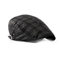 Miniatyrbild 3 av 5: Plaid Pattern Men Breathable Cotton Newsboy Cap Soft Material F Khaki