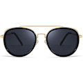 Pikkukuva 2 / 4: Retro Steam Punk -aurinkolasit, pyöreät steampunk-kaksoissiltalasit naisille ja miehille B2822 Grey Lens