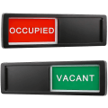 Miniatyrbild 1 av 5: Open Closed Sign, Open Signs Privacy Slide Door Sign Indicator Black-vacant occupied sign