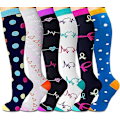 Pikkukuva 1 / 4: Kompressiosukat naisille ja miehille, verenkiertoa parantavat, 6 paria, urheiluun, juoksuun, pyöräilyyn set6 L XL