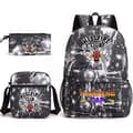 Stranger Things Hellfire Club Backpack Three-piece Set School Bag Lightning Black