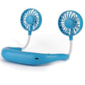 Miniatyrbillede 1 af 5: Generation Bærbar Ventilator Køleventilator Håndfri Halsventilator Hængende Opladningsmåler Blue