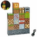 Minecraft Building Block Desk Lamp Diy Table Toy Usb Creative Night Light Gift