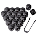 Pikkukuva 1 / 3: Pyöränmutterin pultti, pään suojus/korkki black 21mm