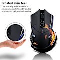 Miniatyrbilde 3 av 3: Trådløs Gaming Mus med Pustende Bakgrunnsbelysning, 2 Programmerbare Sideknapper, 2000 DPI, Ergonomisk Grep 7-knapps Design Black