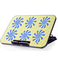 Miniatyrbild 1 av 4: Notebook Computer Cooling Pad, Notebook Computer Radiator With 6 Quiet Led Fans (for Cooling Fan Holders For Notebook Computers Under 18 Inches), Ultr Black gold luxury