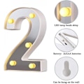 Miniatyrbillede 3 af 5: LED Marquee Bogstav Lys 26 Alfabet Lysende Bogstaver Skilt Perfekt Til Natlys Bryllup Fødselsdagsfest Julelampe Hjemmebar Dekoration B09 2