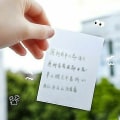 Miniatyrbild 4 av 4: 50/100x Transparent Sticky Notes Pad Waterproof Self-adhesive Clear Memo Note 50 Pcs