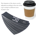Miniatyrbilde 3 av 5: 50 stk Kaffebegerhylser Justerbare Papir Varmeisolerende Begerhylsejakke Holder for Drikke Melkete Kaffe 50 PCS