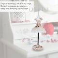 Miniatyrbillede 7 af 7: Smykkeudstillingsstativ til øreringe og halskæder - Drejelig Polyresin Dukkeholder i Champagne Finish champagne gold