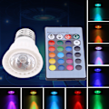Miniatyrbild 2 av 11: W E27 10-Färgad RGB LED Magisk Glödlampa med 24-Knapps Fjärrkontroll och Minnesfunktion