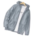 Pikkukuva 1 / 4: Miesten Kevyt Hengittävä Auringonsuojapuku - UV Pitkähihainen Viilentävä Huppari Kesäkalastukseen, Vaellukseen & Treeniin - Hopeaharmaa, Koko 2XL 2XL Gray