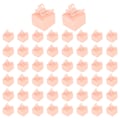 Miniatyrbillede 1 af 6: 50 stk. Dekorative Butterfly Slik Favoritæsker i Ensfarvede Farver til Fester, Bryllupper, Babyshower og Brudebrus Pink 50pcs