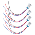 Miniatyrbillede 6 af 11: 4-delt Vandafvisende LED-indikatorlys Sæt - Fælles Anode Industrielle Kontrolkomponenter, 12mm, 110-220V, Rød og Blå Red and Blue