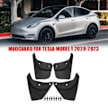Miniatyrbild 1 av 5: 4 ST Bil Hjul Stänkskydd Skärm Auto Stänkskärm För Tesla Model Y 2020-2023