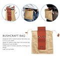 Miniatyrbillede 3 af 5: Khaki Foraging Taske - Stor Kapacitet, Holdbar Canvas & PU Læder, Vandafvisende Frugtplukke Taske til Blomster- og Svampeindsamling Khaki