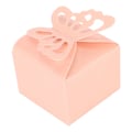 Miniatyrbillede 3 af 6: 50 stk. Dekorative Butterfly Slik Favoritæsker i Ensfarvede Farver til Fester, Bryllupper, Babyshower og Brudebrus Pink 50pcs