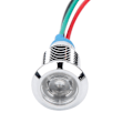 Miniatyrbilde 11 av 11: 4 sett med vanntette 2-fargede felles katode 10 mm forhåndstilkoblede runde LED-lamper (rød og grønn) - 3-6V Red and Green