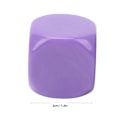 Pikkukuva 2 / 5: 6-osainen suuri pyöreäkulmainen vedenkestävä noppasetti - hapettumisenkestävä sileä pinta DIY-projekteihin - violetti Purple 6Pcs
