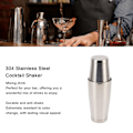 Miniatyrbillede 5 af 6: Todelt Cocktail Shaker i Rustfrit Stål med Spejlet Finish og Bundkop