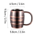 Miniatyrbilde 2 av 6: Isolert dobbeltvegget ølkopp i rustfritt stål - Allsidig ergonomisk design for melkete og hjemmebruk i retro kobberfinish Retro Copper Color