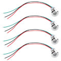 Pikkukuva 5 / 11: 4 Sarjaa Esijohdotettuja Vedenkestäviä Pyöreitä LED-valoja - Kaksivärinen (Punainen ja Vihreä) Yhteinen Anodielektrodi, 12V/24V, 12mm