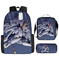 Miniatyrbild 1 av 2: Pojkar Flickor G-GUNDAM Ryggsäck - Slitstark Reseryggsäck Lätt Skolväska+Lunchväska+Pennfodral Set