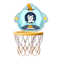 Miniatyrbild 1 av 5: Justerbar Höjd Barnkorg Basketboll Set - Inomhus Väggmonterad Basketmål Kit med Bollpump - Cyan Färg Cyan