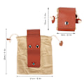 Miniatyrbillede 2 af 5: Khaki Foraging Taske - Stor Kapacitet, Holdbar Canvas & PU Læder, Vandafvisende Frugtplukke Taske til Blomster- og Svampeindsamling Khaki
