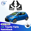Pikkukuva 1 / 5: 4 KPL Mudguards Toyota Yaris 2022 Lisävarusteet 2022 ~ 2014 Viistoperä XP150 Etu Taka Läppä Roiskeläpät Auton Lisävarusteet